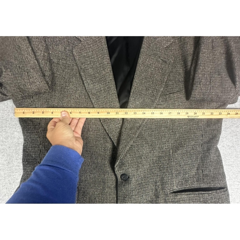 Andhurst Blazer Mens 46L Brown Houndstooth Two Button Notch Lapel Single Vent - Picture 12 of 13